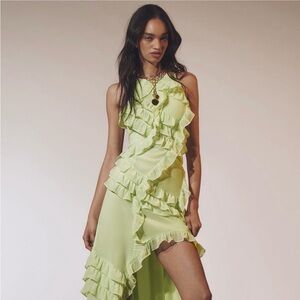 Women’s Hutch Sleeveless Ruffle High-Low Dress Size Large